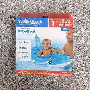 NEW Swim School Sharkie Glitter Baby Boat - Level 1 Pool Float